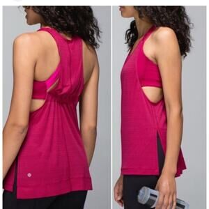 Lululemon Pink Stash It 2 In 1 Workout Top Size 6
